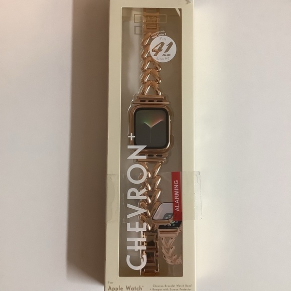 Pink Sky Chevron Rose Gold Watch Band for Apple Watch. New in Package - Picture 1 of 2